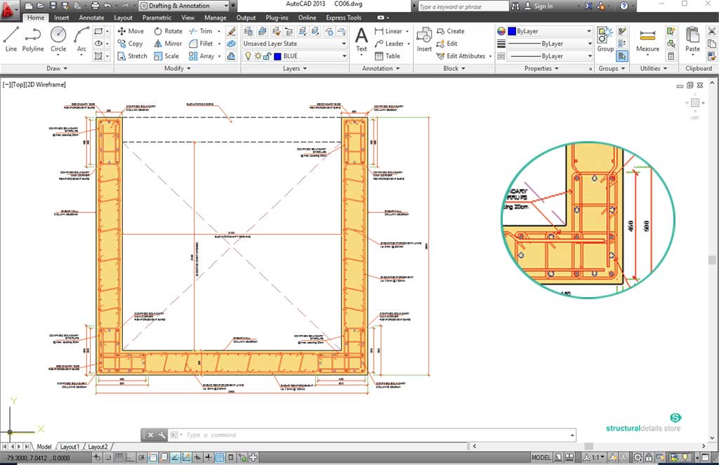 Elevator Shaft Reinforced Concrete Shear Wall Details