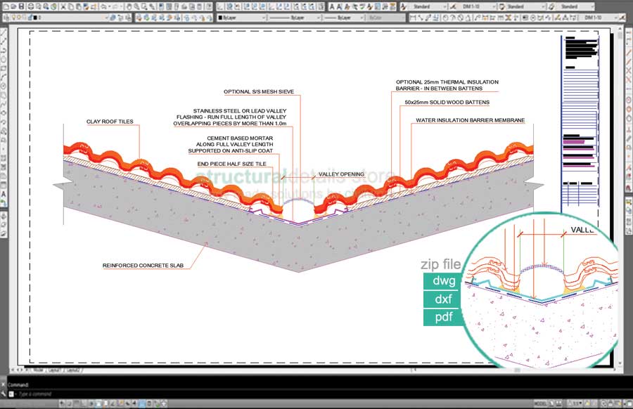 Reinforced Concrete Pitched Roof Bundled Construction Details