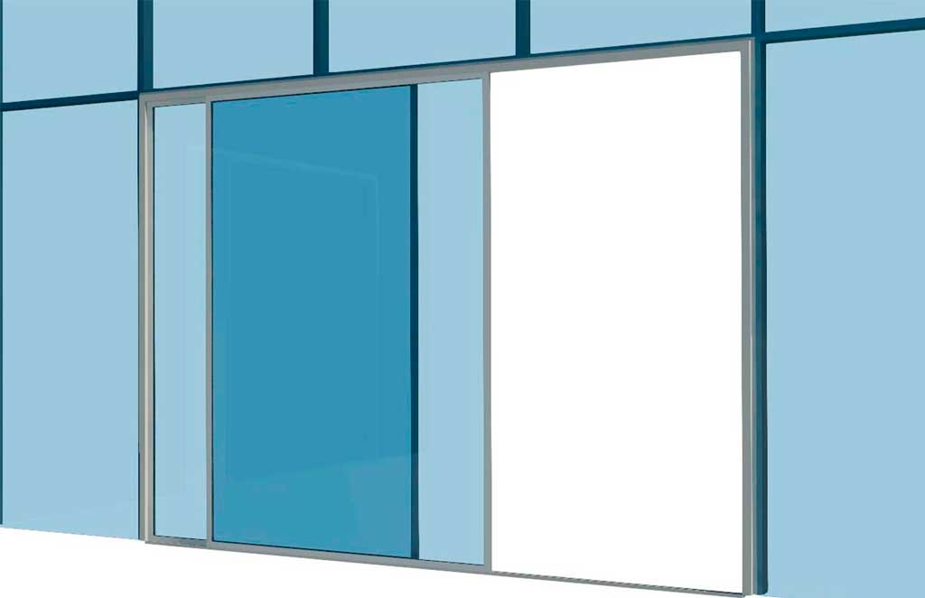 Double Sliding Door Curtain Wall Panel