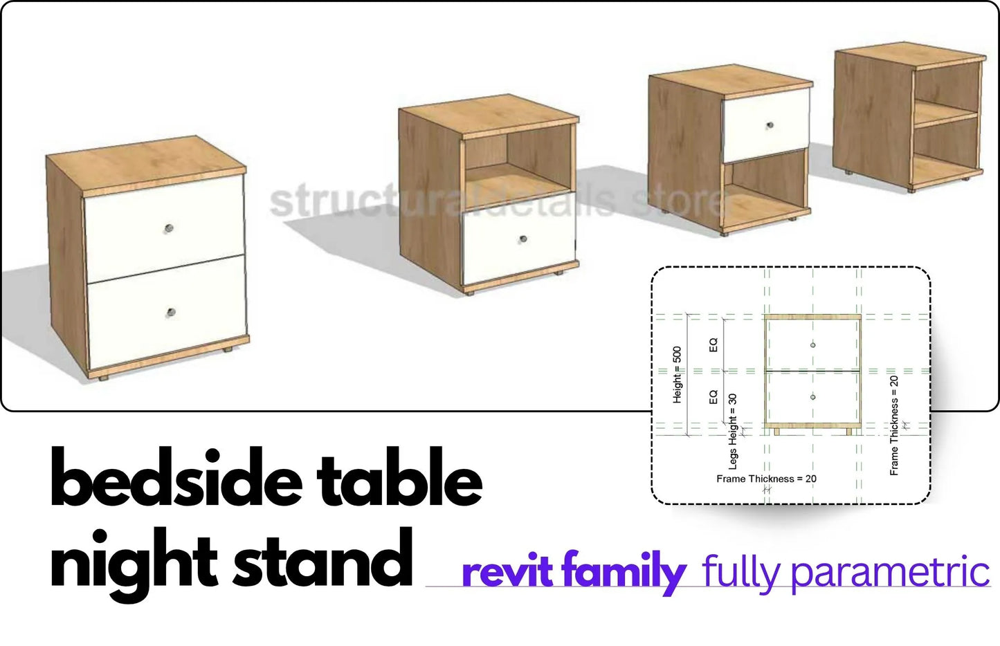Bedside Table Night Stand