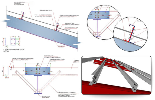 Z Profile Galvanized Section Roof Purlin Connection Detail