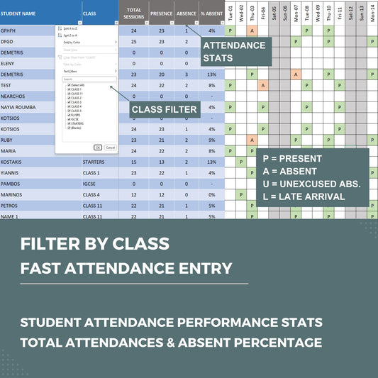 Student Attendance Excel Template