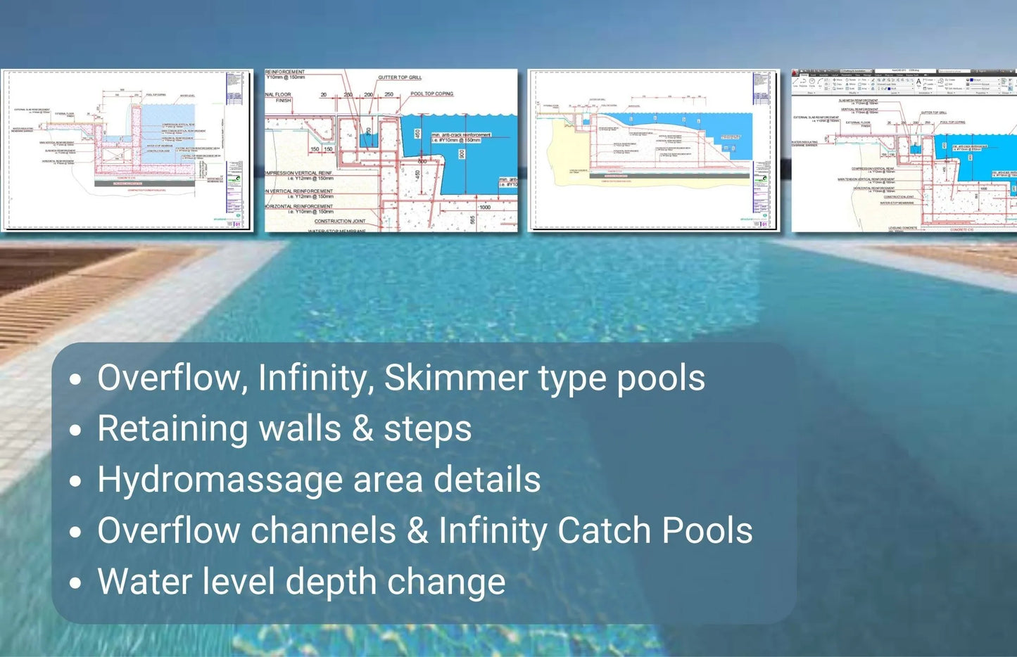 Swimming Pool Collection of Construction Details