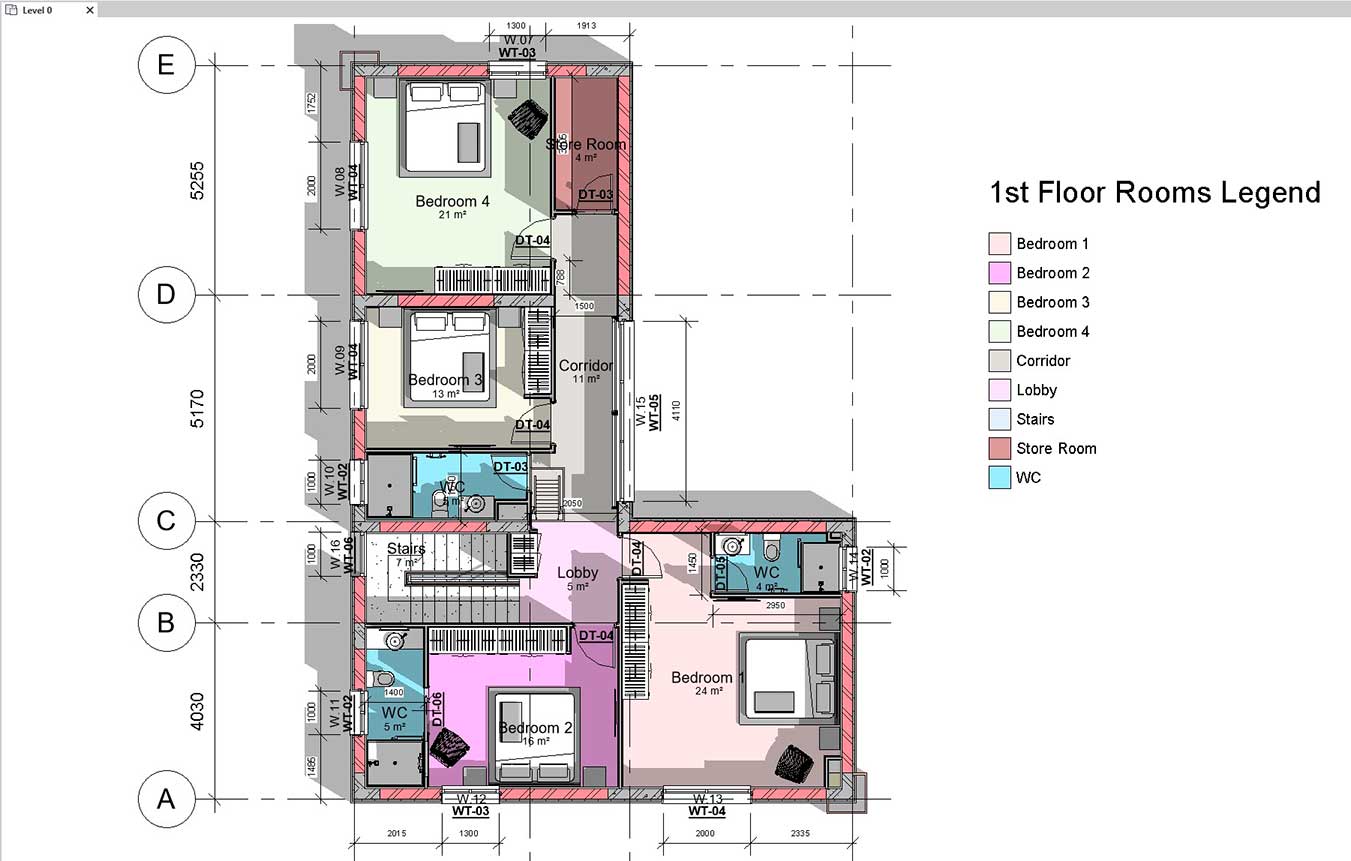 Revit Room Creation Annotation: A Complete Guide with Color Floor Room ...