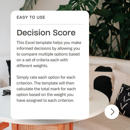 Decision Making Matrix Scoreboard