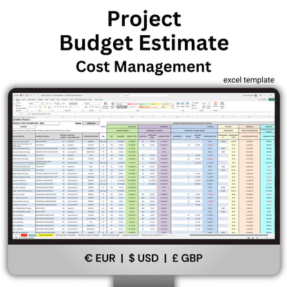 Project Budget Cost Management Excel Template