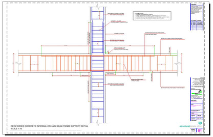 Internal Column Beam Frame Support Detail