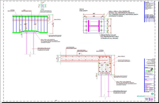 Reinforced Concrete Beam Direct Steel Column Concealed Support