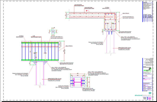 Reinforced Concrete Beam Direct Steel Column Exposed Support