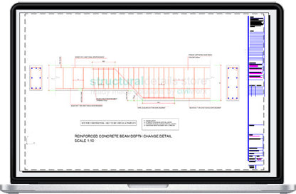 Reinforced Concrete Beam Depth Change Detail