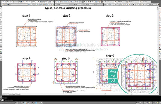 Reinforced Concrete Column Jacketing Detail