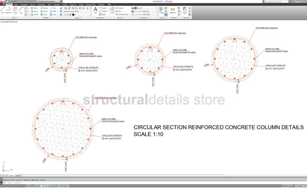 Concrete Column Detail Reinforced Concrete Columns CAD drawings - structuraldetails – Page 2