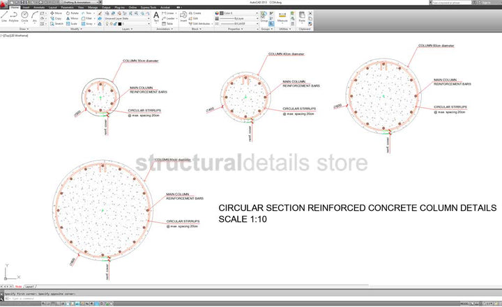 Concrete Column Detail Reinforced Concrete Columns CAD drawings - structuraldetails – Page 2