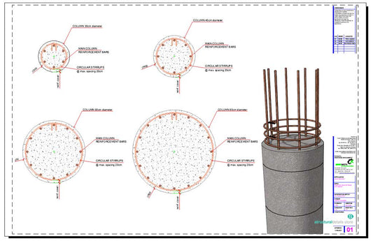 Circular Section Reinforced Concrete Column Details