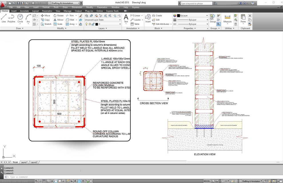 Strengthening of Reinforced Concrete Column with Steel Jacketing ...