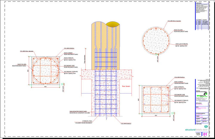 Reinforced Concrete Columns CAD drawings - structuraldetails – Page 2