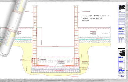 Elevator Shaft Pit Foundation Reinforcement Detail