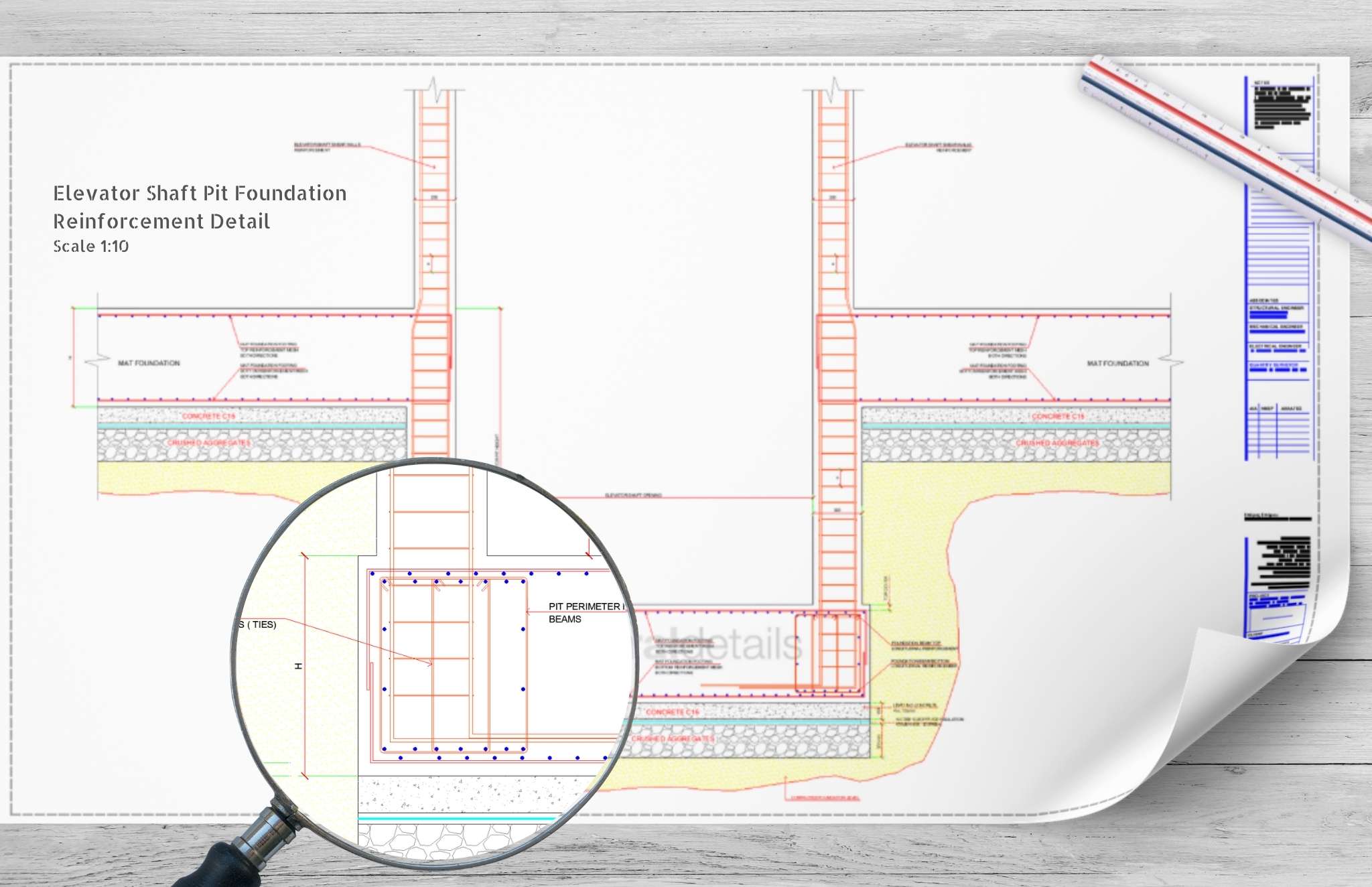 Pit Reinforcement Elevator Shaft Pit Foundation Reinforcement Detail – structuraldetails