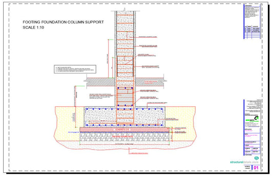 Footing Foundation Column Support