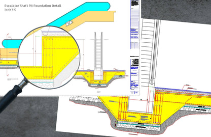 Escalator Shaft Pit Foundation Detail