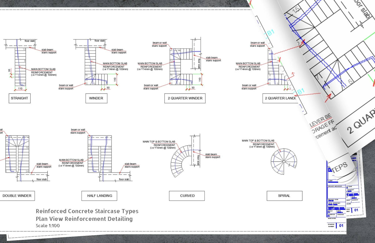 Reinforced Concrete Stair Section Reinforced Concrete Staircase