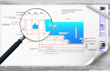 Swimming Pool Jacuzzi Seat Construction Detail