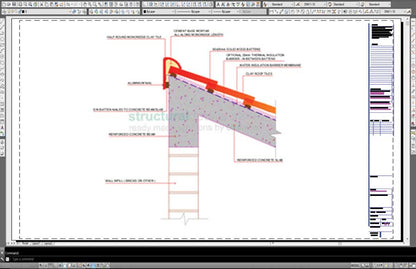 Reinforced Concrete Pitched Roof Bundled Construction Details