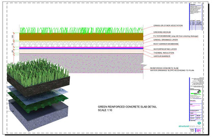 Green Reinforced Concrete Roof Slab Detail