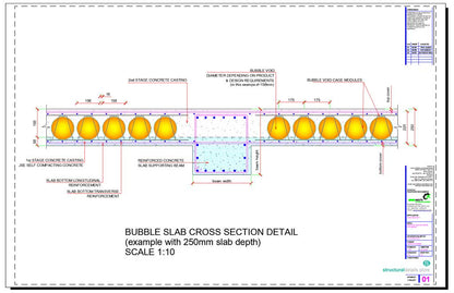 Bubble Voids Slab Cross Section Detail