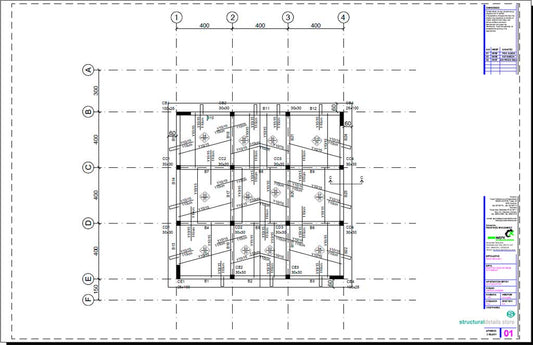 Inclined Pitched Roof Concrete Slab Reinforcement Example