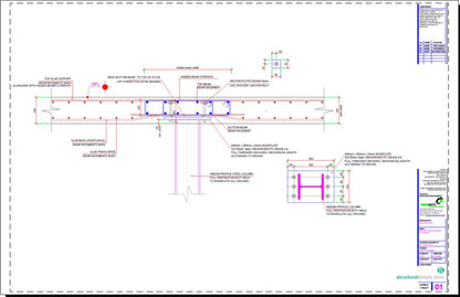 Reinforced Concrete Hidden Slab Beam Steel Column Concealed Support