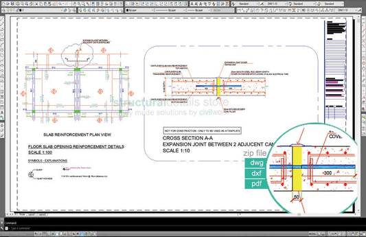 Reinforced Concrete Cantilever Slabs Expansion Joint Detail