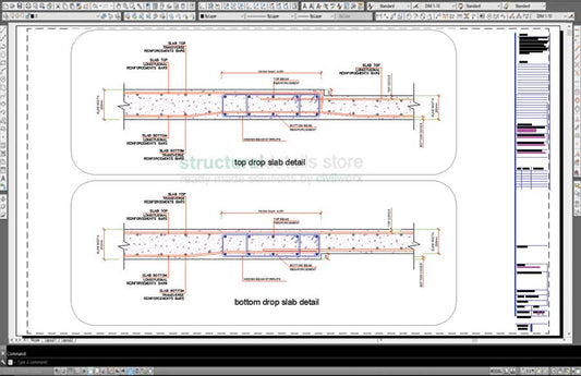 Flat Slab Sudden Thickness Depth Change Top Bottom Drop