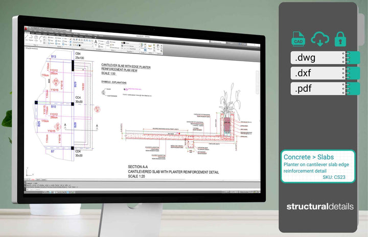Reinforced Concrete structural CAD drawings - structuraldetails