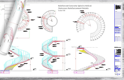 Reinforced Concrete Stairs Bundled Complete Set of Details