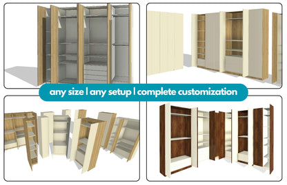 Modular Fully Parametric Wardrobe Revit Family