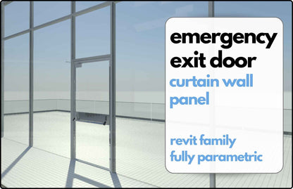 Emergency Curtain Wall Panel Door