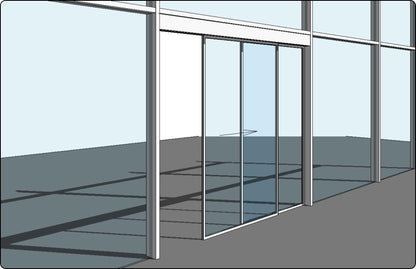 Curtain Wall Automatic Single Sliding Door