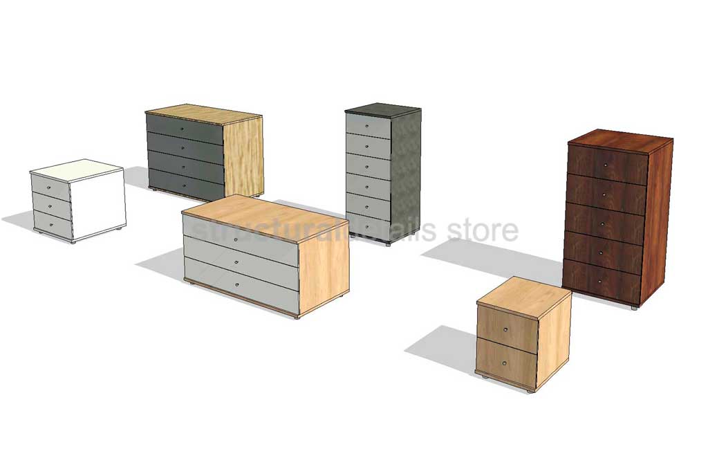 Single Drawer Dresser Unit Parametric Revit Family - structuraldetails