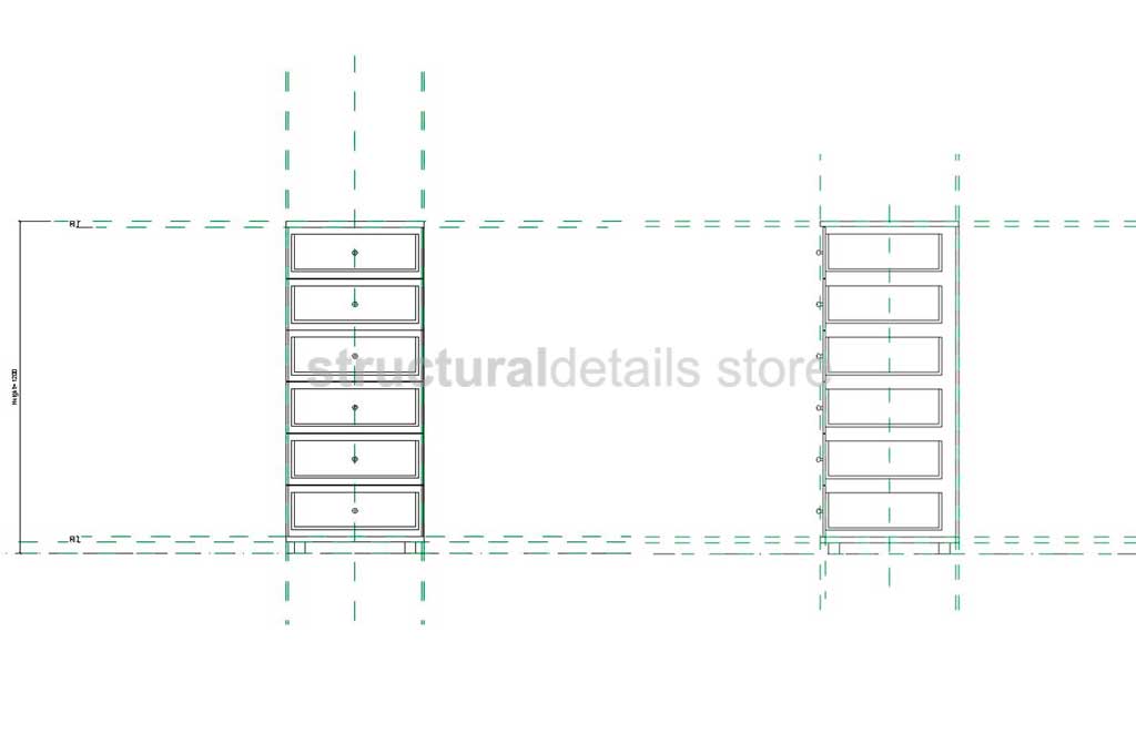 Single Drawer Dresser Unit