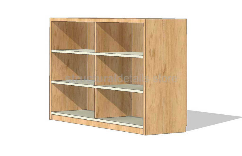 Free Standing Bookcase Parametric Revit Family - structuraldetails