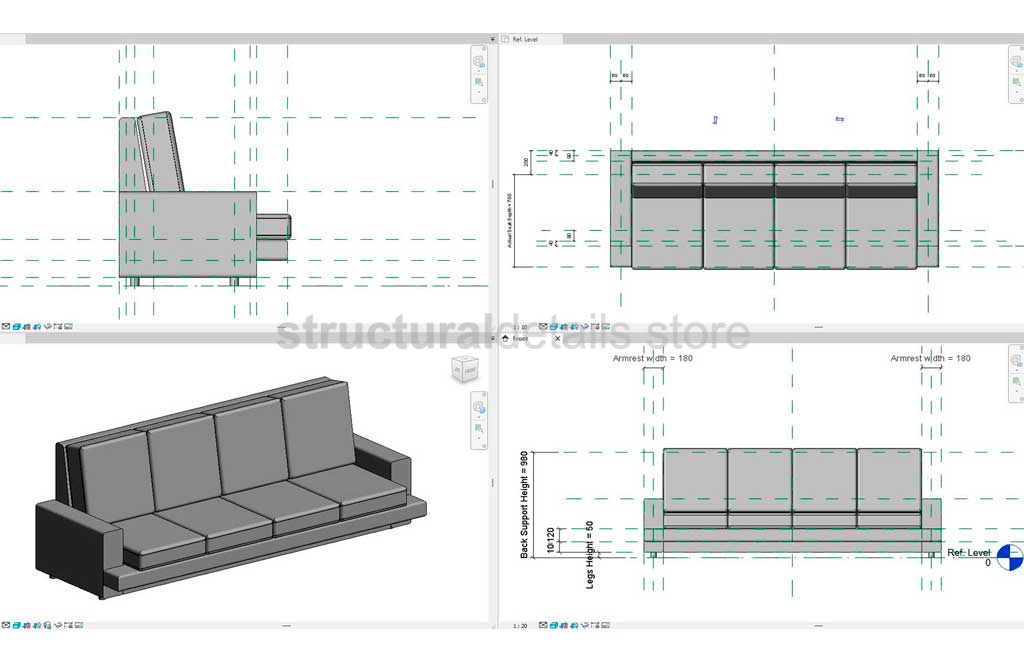 Sofa Armchair Parametric Family