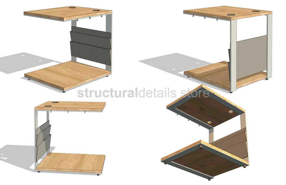 Pool Sunbed Side Table Revit Family - structuraldetails