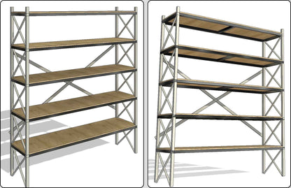 Storage Rack Shelves Revit Family