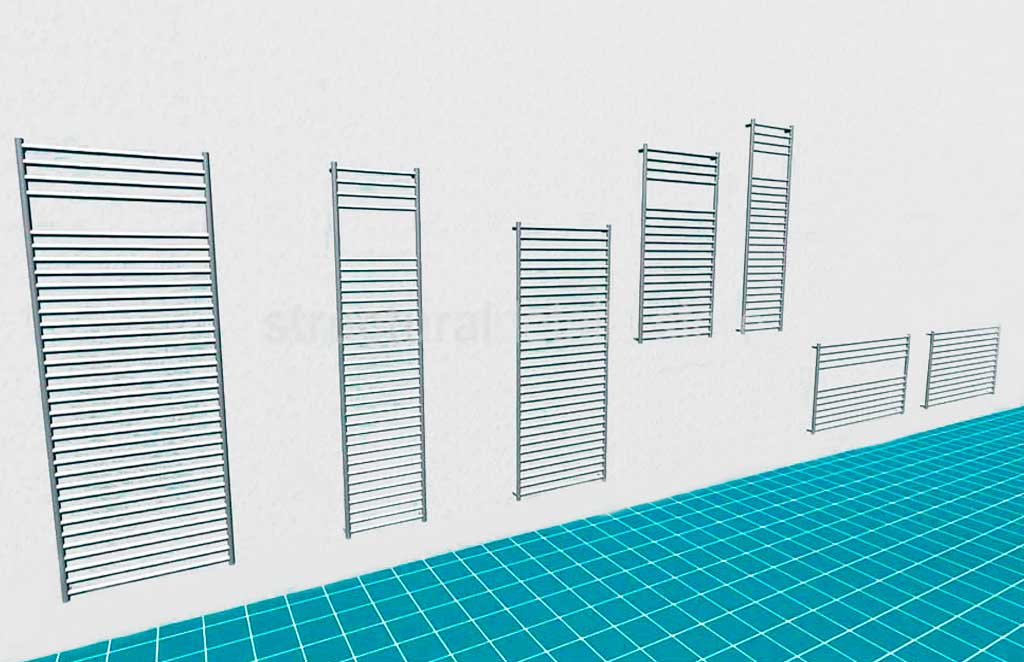 Bathroom Wall Towel Radiator Rail Revit Family - structuraldetails