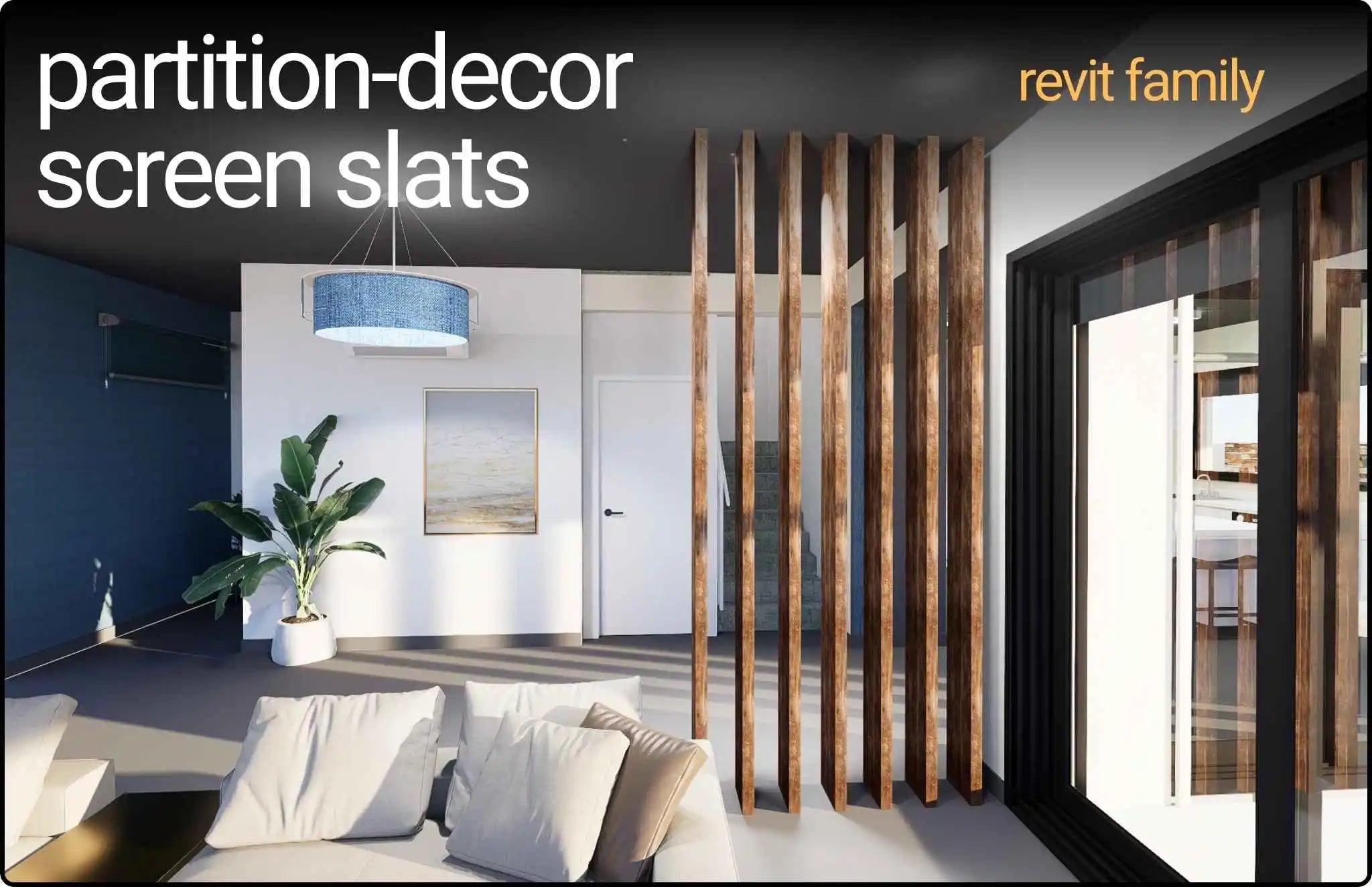 Wooden Column Decor Screens Room Divider Revit Family - structuraldetails