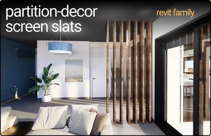 Wooden Column Decor Screens Room Divider Revit Family - structuraldetails