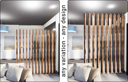 Wooden Column Decor Screens Room Divider