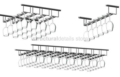 Wine Glass Bar Hanger Rails