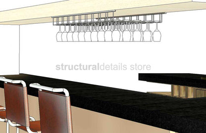 Wine Glass Bar Hanger Rails